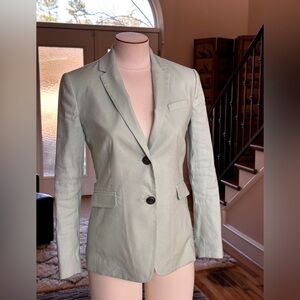 NWT Rag & Bone Light Mint Green Razor Linen Blazer sz 00